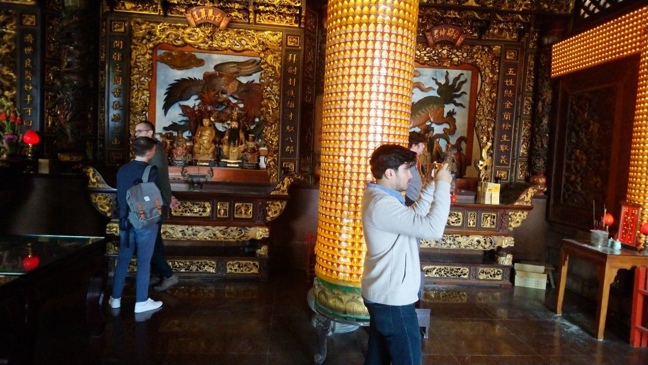 Exploring the inside of Mastsu Temple.